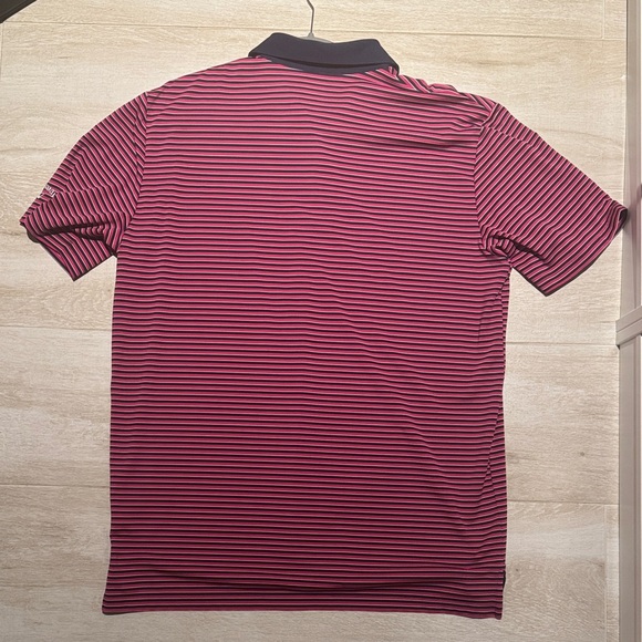 Callaway Striped Polo Shirt - Pink and Navy - Picture 4 of 5